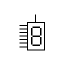 Símbolo del display 7 segmentos