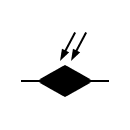 Símbolo del foto-diodo bidireccional