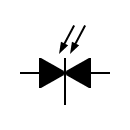 Símbolo del foto-diodo de catodo común