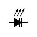 Símbolo del diodo emisor láser