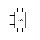 Símbolo del cronomedidor 555