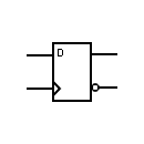 Símbolo de báscula lógica D