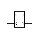 Símbolo de báscula lógica D