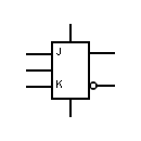 Símbolo de báscula lógica JK