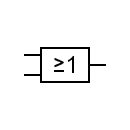 Símbolo de puerta lógica OR - Sistema IEC