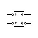 Símbolo de báscula lógica SR, NAND