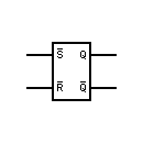 Símbolo de báscula lógica SR , NAND