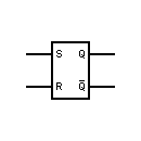 Símbolo de báscula lógica SR , NOR