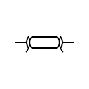 Símbolo del fusible seccionador de cuernos