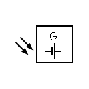 Símbolo del generador fofovoltaico