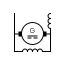 Símbolo del generador de CC, shunt