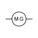 Símbolo del motor / generador