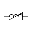 Símbolo de inductancia no lineal