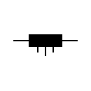 Símbolo del inductor con tomas de corriente