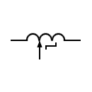 Símbolo del inductor variable por escalones