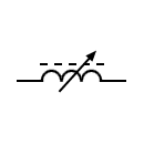 Símbolo del inductor variable