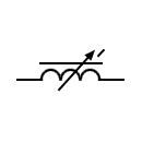 Símbolo de inductor continuo variable