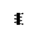 Símbolo de aparato electromagnético de hierro móvil