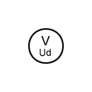 Símbolo del voltímetro diferencial