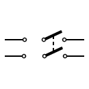Símbolo del conmutador DPDT