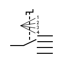 Símbolo de conmutdor multiple giratorio