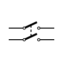 Simbolo del interruptor doble