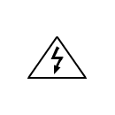 Símbolo de alta tensión o riesgo de descarga eléctrica