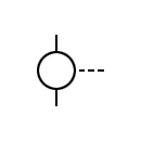 Símbolo del contacto de mecanismo de anclaje