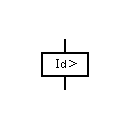 Símbolo del relé de corriente diferencial