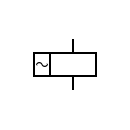 Símbolo del relé de corriente alterna
