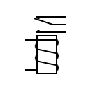 Símbolo del relé con conmutador