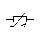 Símbolo de la resistencia NTC - Termistor