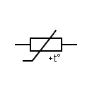 Símbolo de la resistencia PTC - Termistor