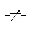 Símbolo del resistor variable por pasos 