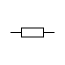Símbolo de la resistencia eléctrica, resistor IEC