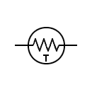 Símbolo del termistor NTC
