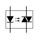 Símbolo del optoacoplador diodo-diac / Optoaislador