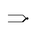 Símbolo del termoacoplador polarizaado