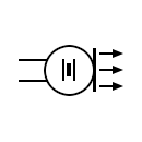 Símbolo del transductor piezoeléctrico