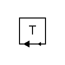 Símbolo del dispositivo telegráfico receptor