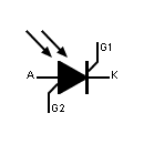 Símbolo del fototiristor