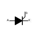 Símbolo del tiristor SCR