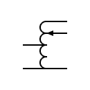 Símbolo del autotransformador regulable monofásico