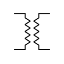 Símbolo del transformador eléctrico