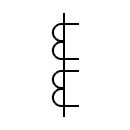 Símbolo del transformador de corriente de doble núcleo