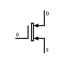 Símbolo transistor mosfet, depletion