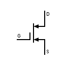 Símbolo transistor MOSFET, tipo enriquecimiento enhancement
