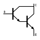 Símbolo del transistor Darlington NPN