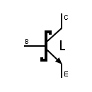 Símbolo del transistor Schottky NPN