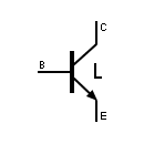 Símbolo del transistor de avalancha NPN